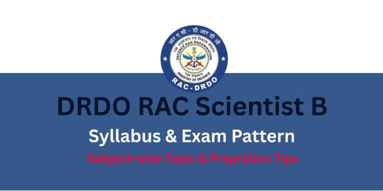 DRDO RAC Scientist B Syllabus 2025