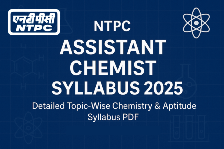 NTPC Assistant Chemist Syllabus 2025