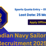 Indian Navy Sailors Sports Quota 2025 Apply Offline