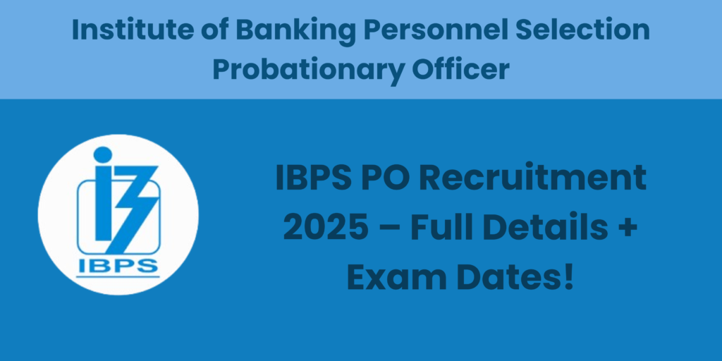 IBPS PO Notification 2025 banner showing 5208 vacancies and apply online link