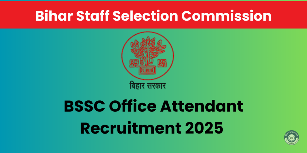 BSSC Office Attendant Recruitment 2025