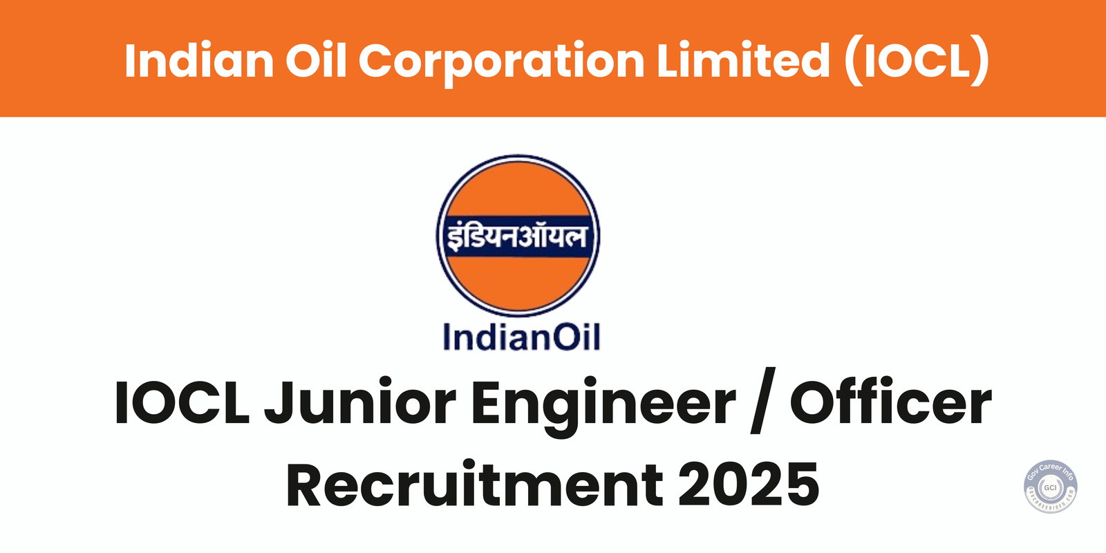 IOCL Junior Engineer Recruitment 2025