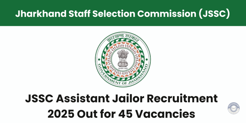 JSSC Assistant Jailor Vacancy 2025 notification