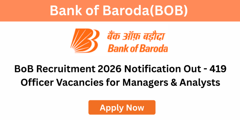 Bank of Baroda Recruitment 2026 official notification