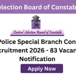 Bihar Police Special Branch Vacancy 2026 constable recruitment notification
