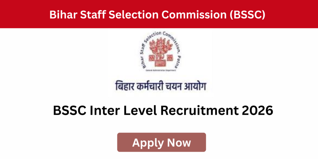 BSSC Inter Level Recruitment 2026 notification for 24492 posts