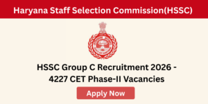 HSSC 4227 Group C vacancies apply online 2026