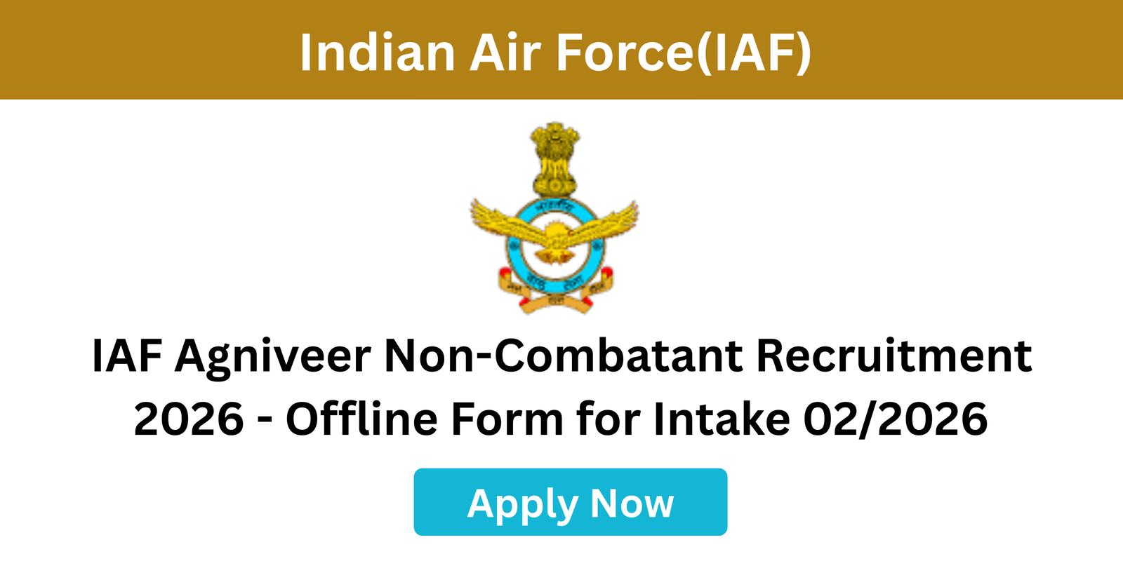 IAF Agniveer Non Combatant Recruitment 2026 notification