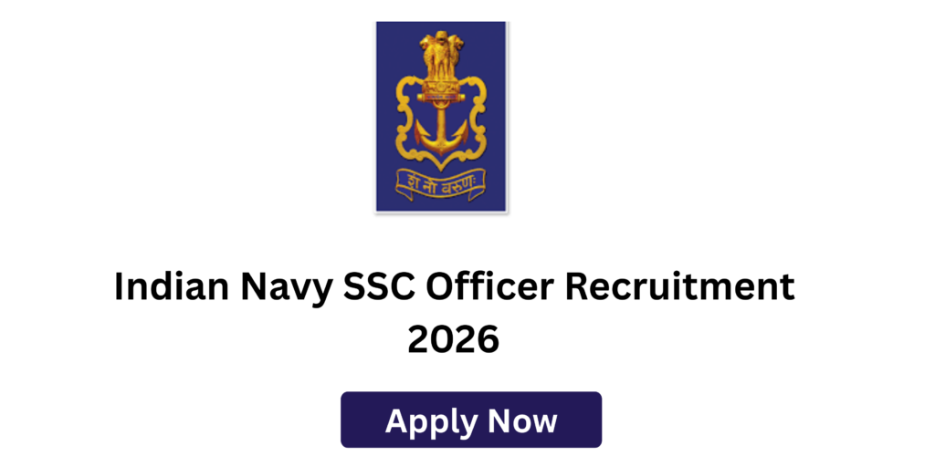 Indian Navy SSC Officer Recruitment 2026 notification