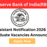 RBI Assistant Notification 2026
