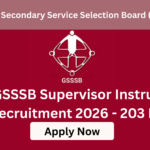 GSSSB Supervisor Instructor 2026 salary ₹40800 per month details