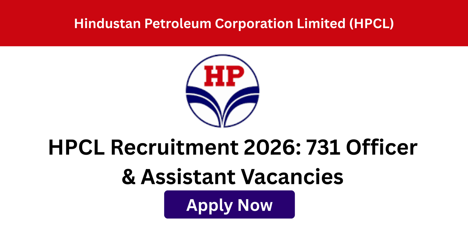 HPCL Recruitment 2026 notification for 731 Officer and Assistant vacancies