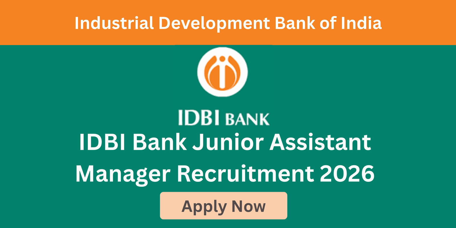 IDBI Bank JAM Grade O recruitment 2026