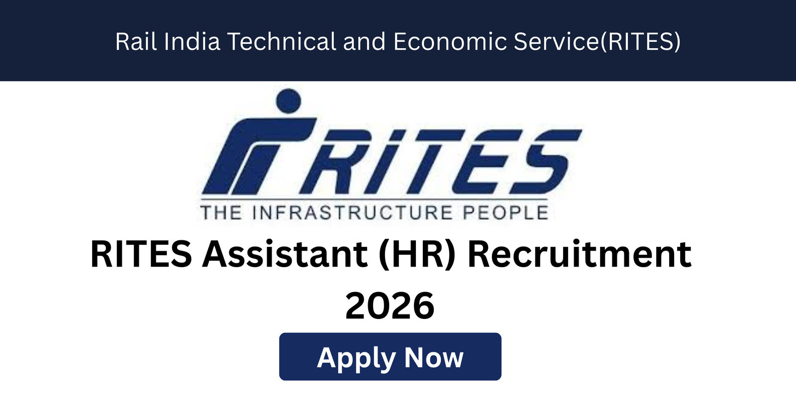 RITES HR Assistant vacancy 2026 salary up to ₹66,000