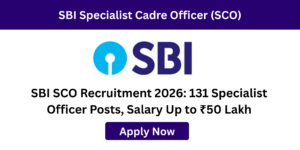 SBI Specialist Cadre Officer Recruitment 2026 apply online
