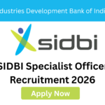 SIDBI SO Recruitment 2026 notification for 14 Specialist Officer posts