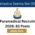 SSB Paramedical Vacancy 2026 eligibility salary details