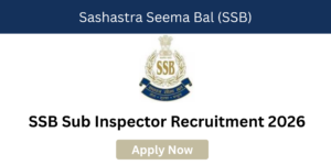 SSB Sub Inspector Recruitment 2026