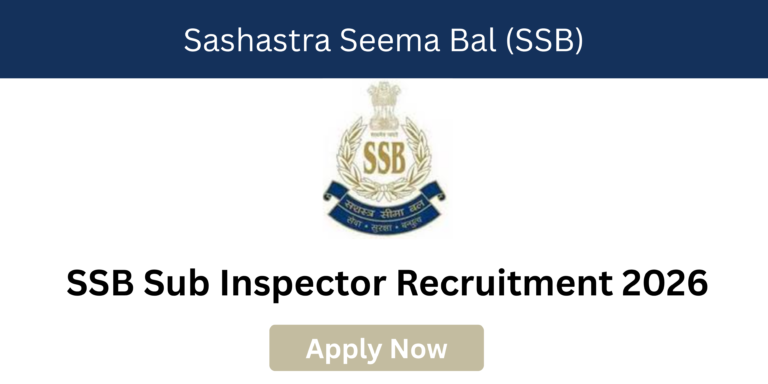 SSB Sub Inspector Recruitment 2026