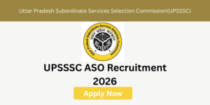UPSSSC ASO vacancy 2026 total 929 assistant statistical officer posts details
